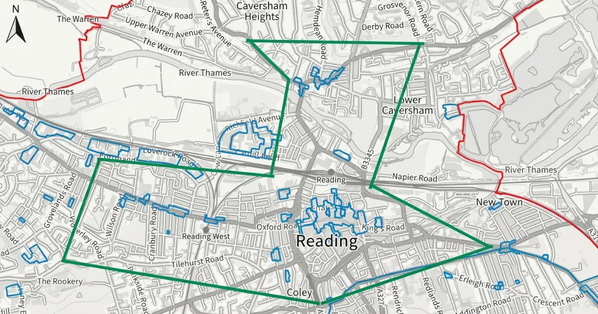 Reading UK Map Image 1